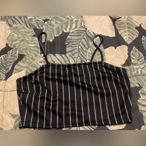 Pin striped crop top